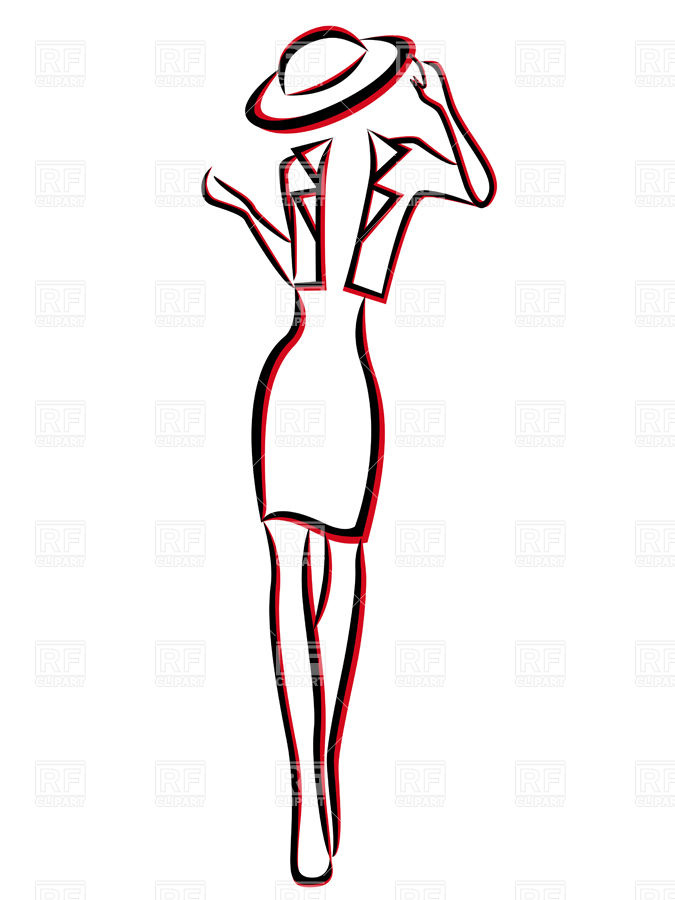     Of Elegance Woman In Hat Download Royalty Free Vector Clipart  Eps