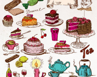 Pastry Shop Clipart Doodle Bakery Cake Element