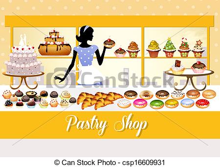 Pastry Shop   Illustration Of Pastry Shop Csp16609931   Search Clipart