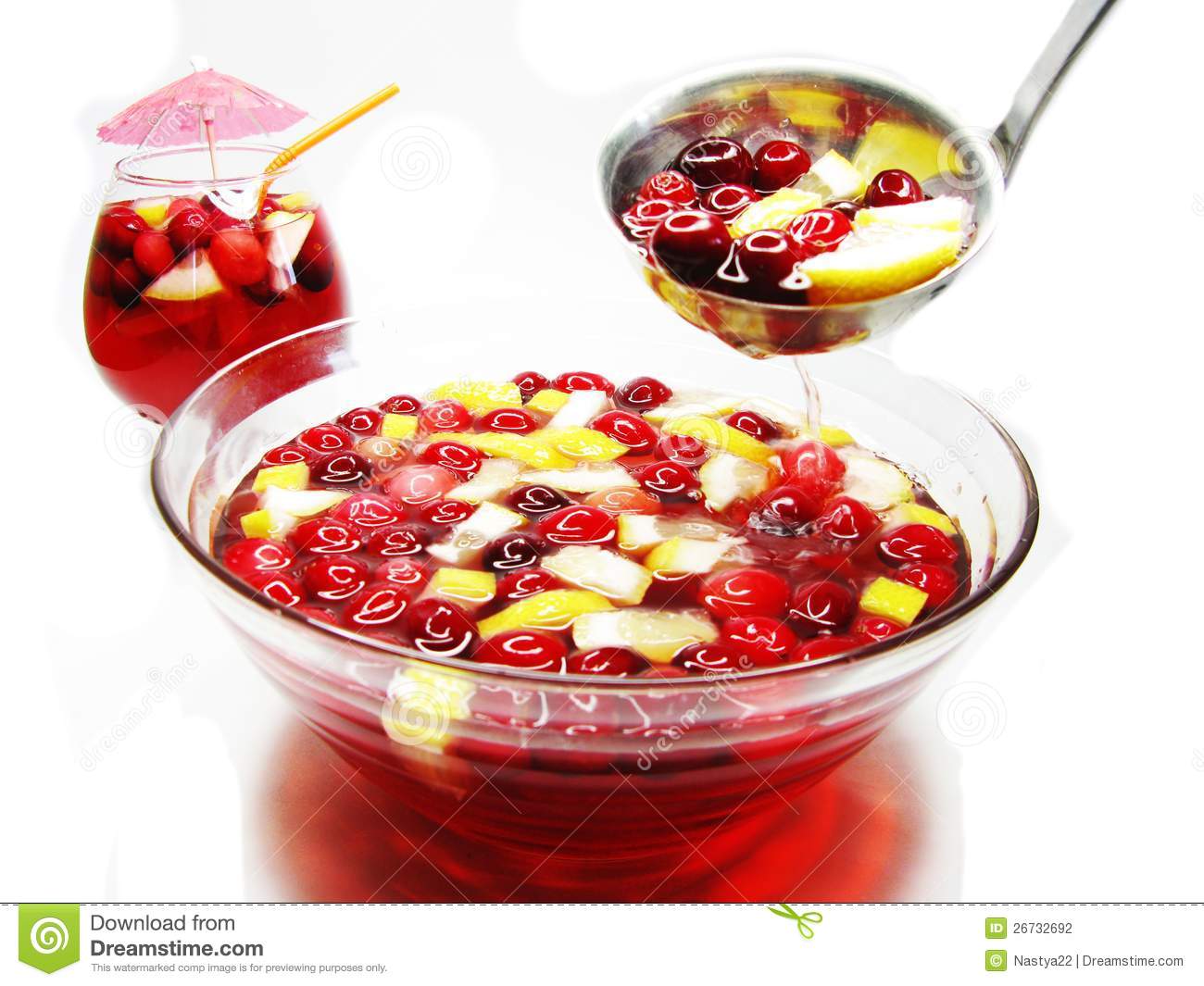 Punch Cocktail Drink With Fruit Stock Photography   Image  26732692