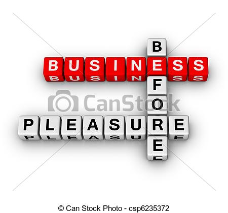 Stock Illustration   Business Before Pleasure   Stock Illustration