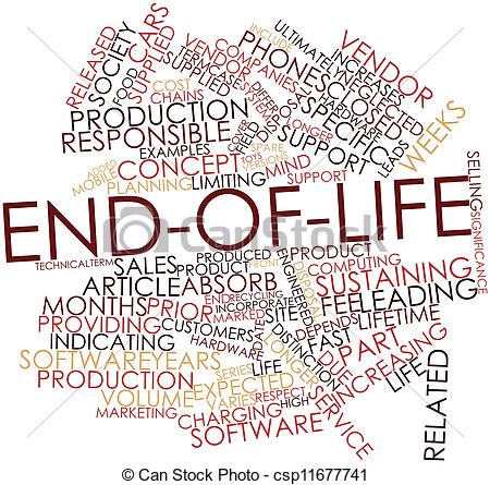 Stock Illustration   Word Cloud For End Of Life   Stock Illustration