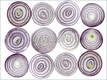 White Onion Slice Clip Art Thin Red Onion Slices On A