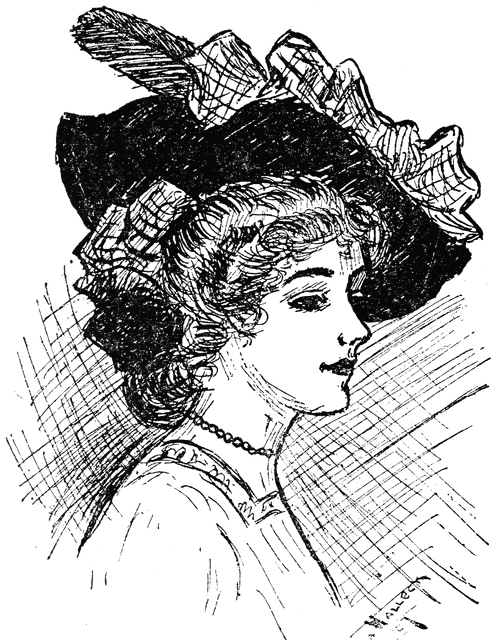 Woman In A Fancy Hat   Clipart Etc