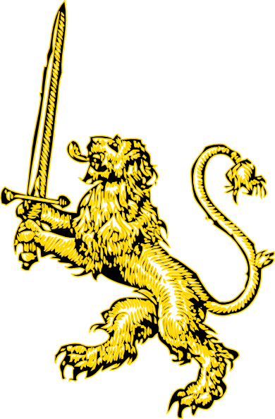 Yellow Lion With Sword Clip Art At Clker Com   Vector Clip Art Online    