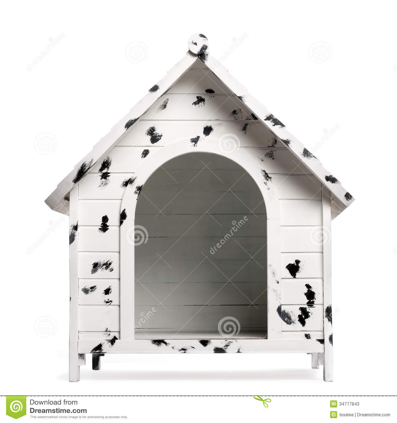 Ashamed Dog Clipart Spotted Dog Kennel Isolated