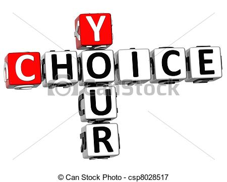 Choice Clipart 3d Your Choice Crossword