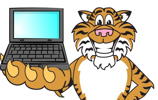 Clip Art Illustration Of A Cartoon Tiger With A Missing Tooth