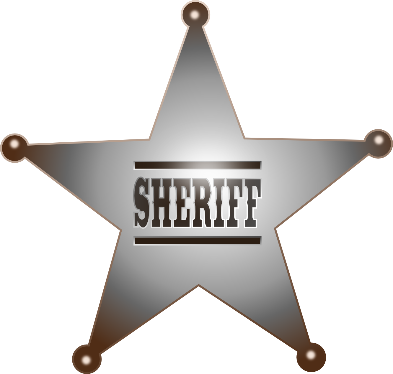 Cowboy Sheriff Star Clip Art   Invitation Templates