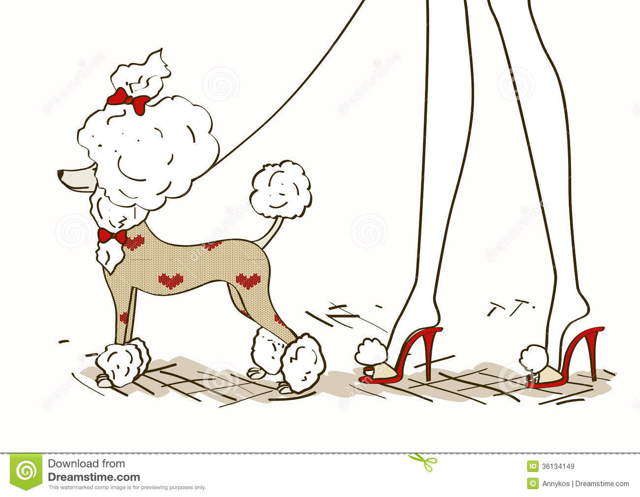 Illustration With Glamour Poodle Dog Royalty Free Stock Images   Image