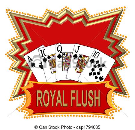 Illustrations Of Royal Flush Logo Red Csp1794035   Search Clipart