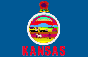 Kansas Flag   Vector Clip Art