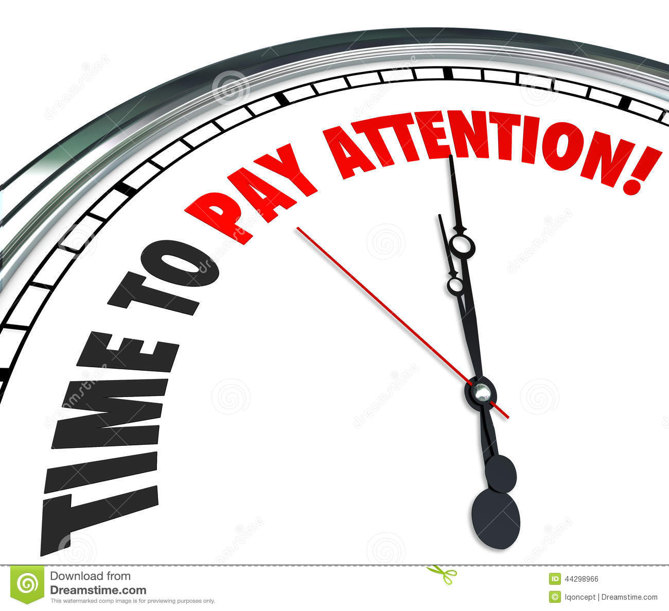 Pay Attention Clipart Time To Pay Attention Words