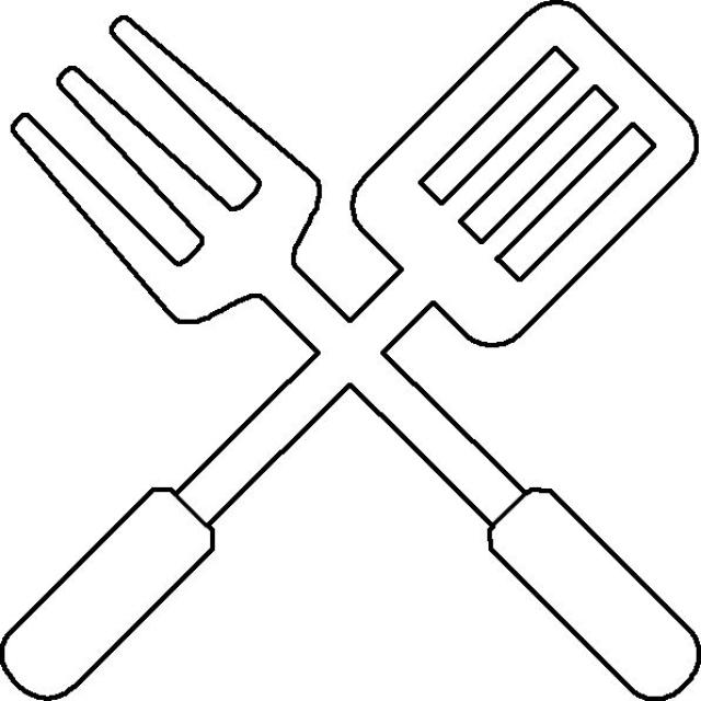 Printable Bbq Utensil Coloring Page
