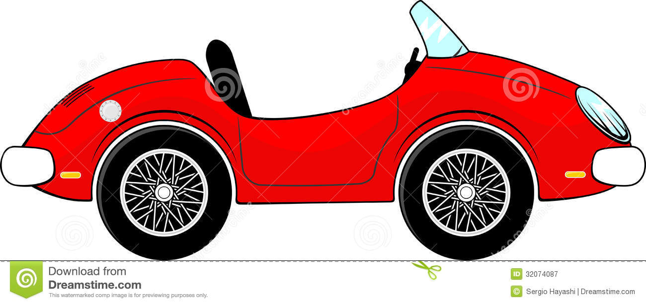 Red Convertible Car Cartoon Royalty Free Stock Photography   Image