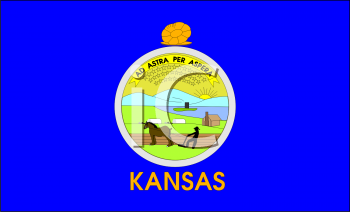 Royalty Free Kansas State Flag Clip Art United States Clipart