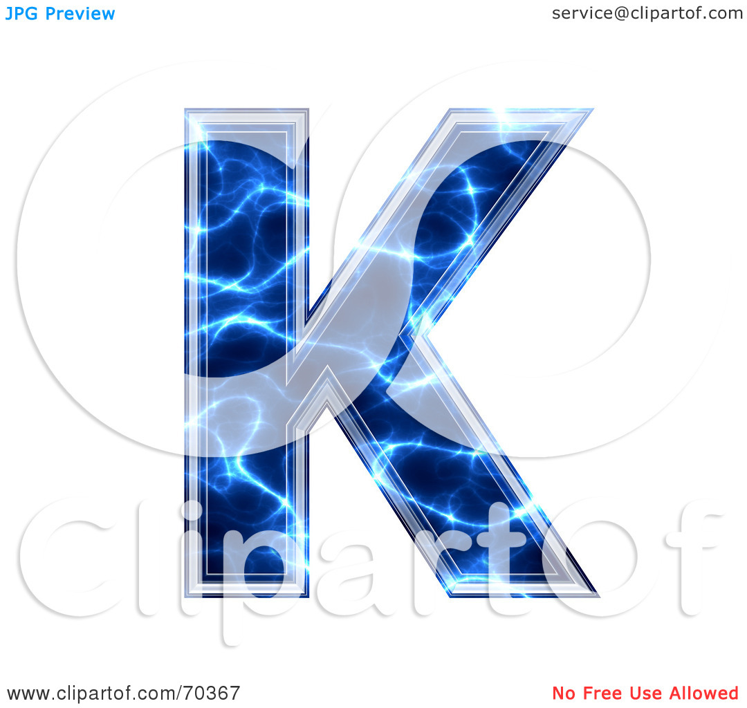 Royalty Free Rf Blue Electric Symbol Clipart Illustration 70429 By