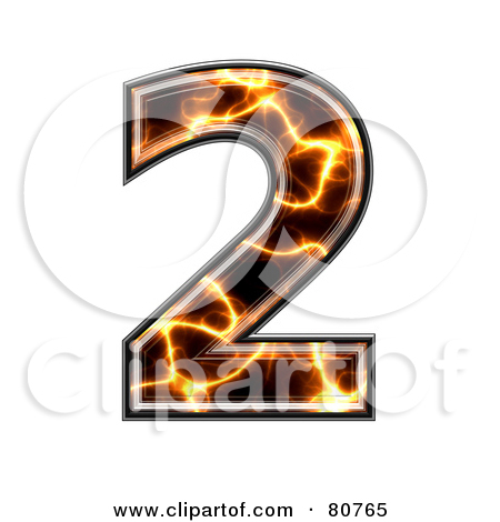 Royalty Free  Rf  Clipart Illustration Of An Electric Symbol  Number 2