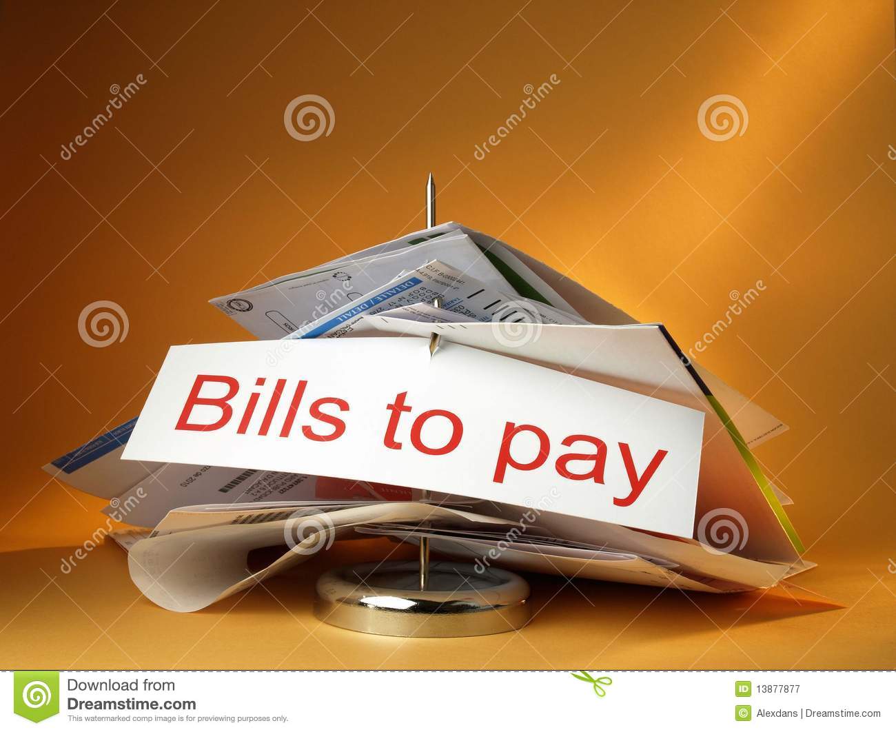 Royalty Free Stock Photography  Bills To Pay
