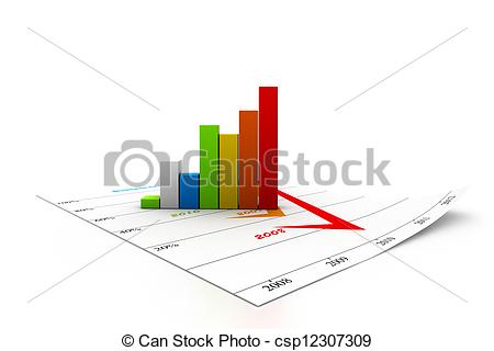 Stock Illustration   Business Graph In Chart   Stock Illustration