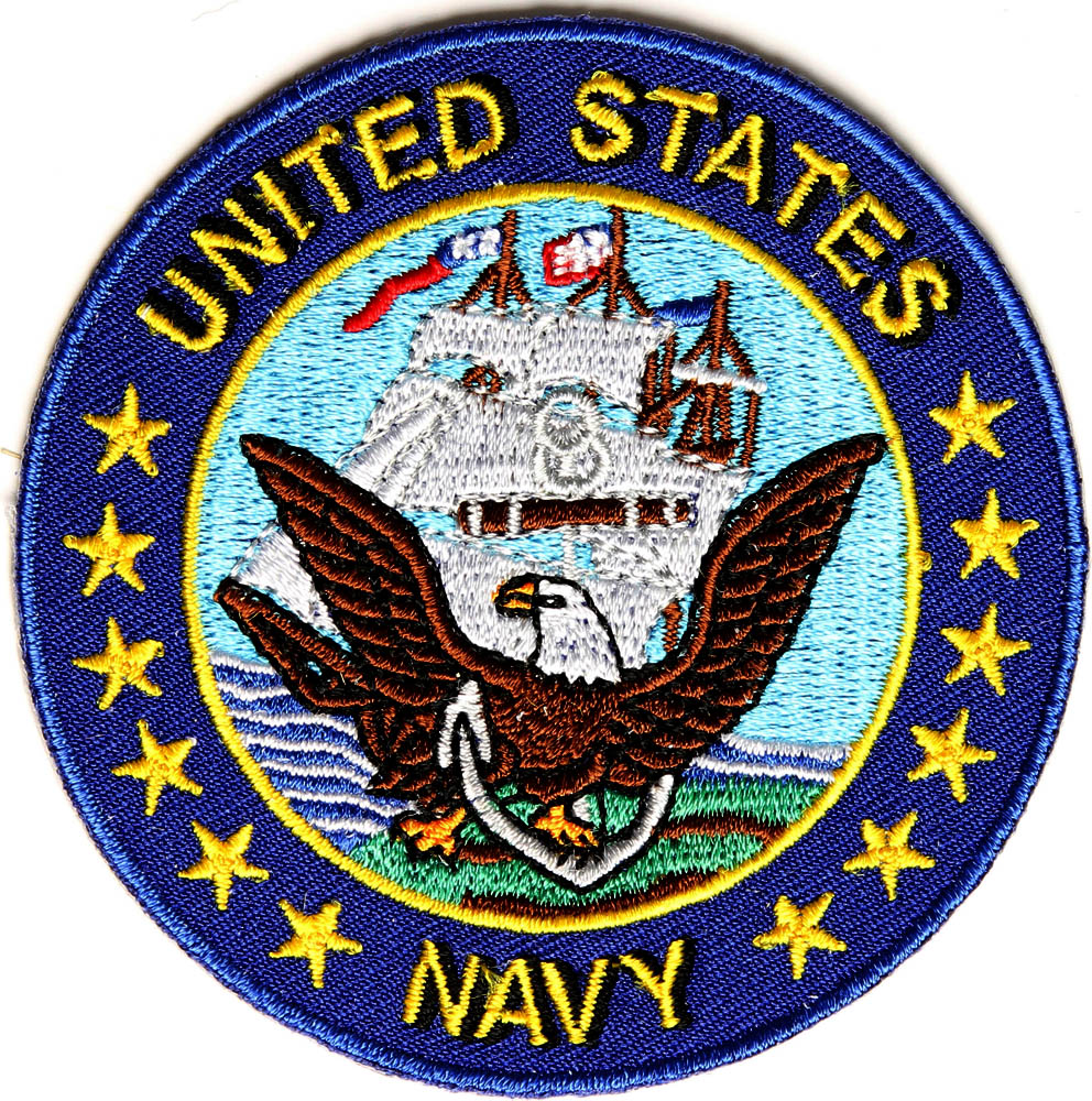 Us Navy Emblem 3 Inch Iron On Patch