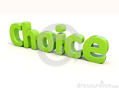 Word Choice Icon On A White Background  3d Illustration