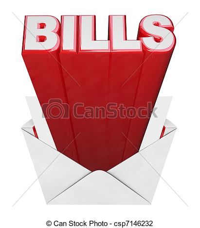 Word Envelope Time Stock Photos And Images  5 Bills Word Envelope Time