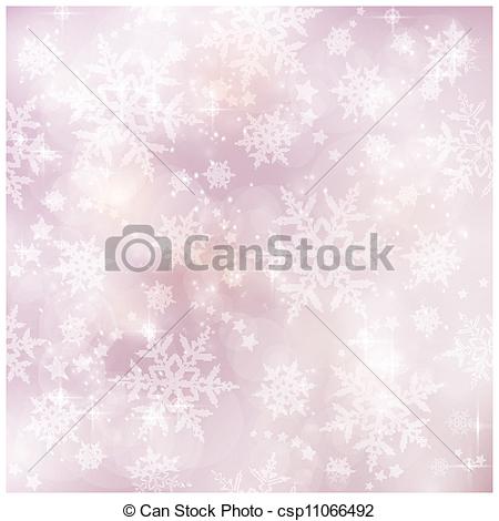 Abstract Soft Blurry Background With Bokeh Lights Snow Flakes And