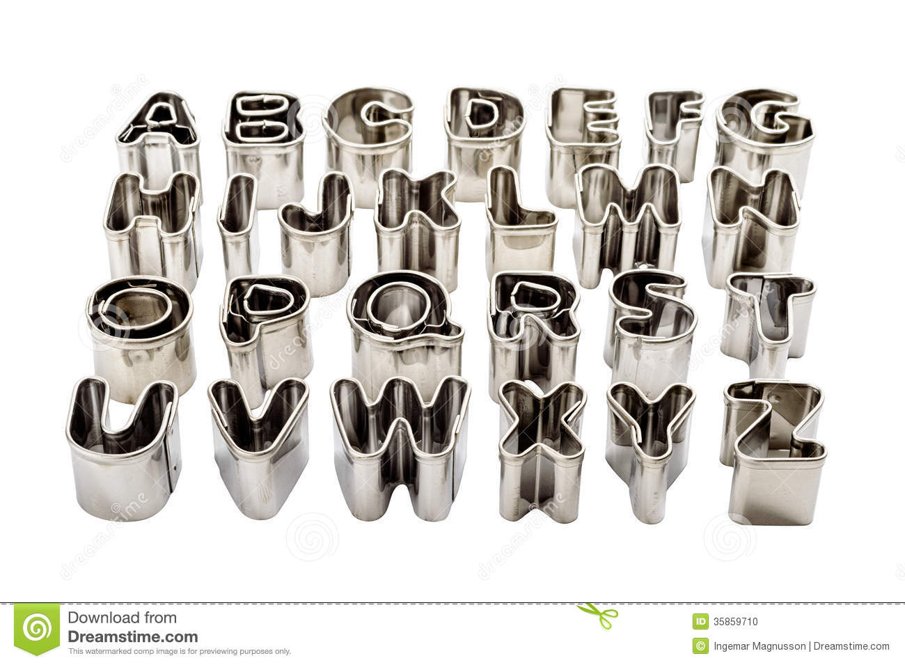 Alphabet Baking Tins Stock Photo   Image  35859710
