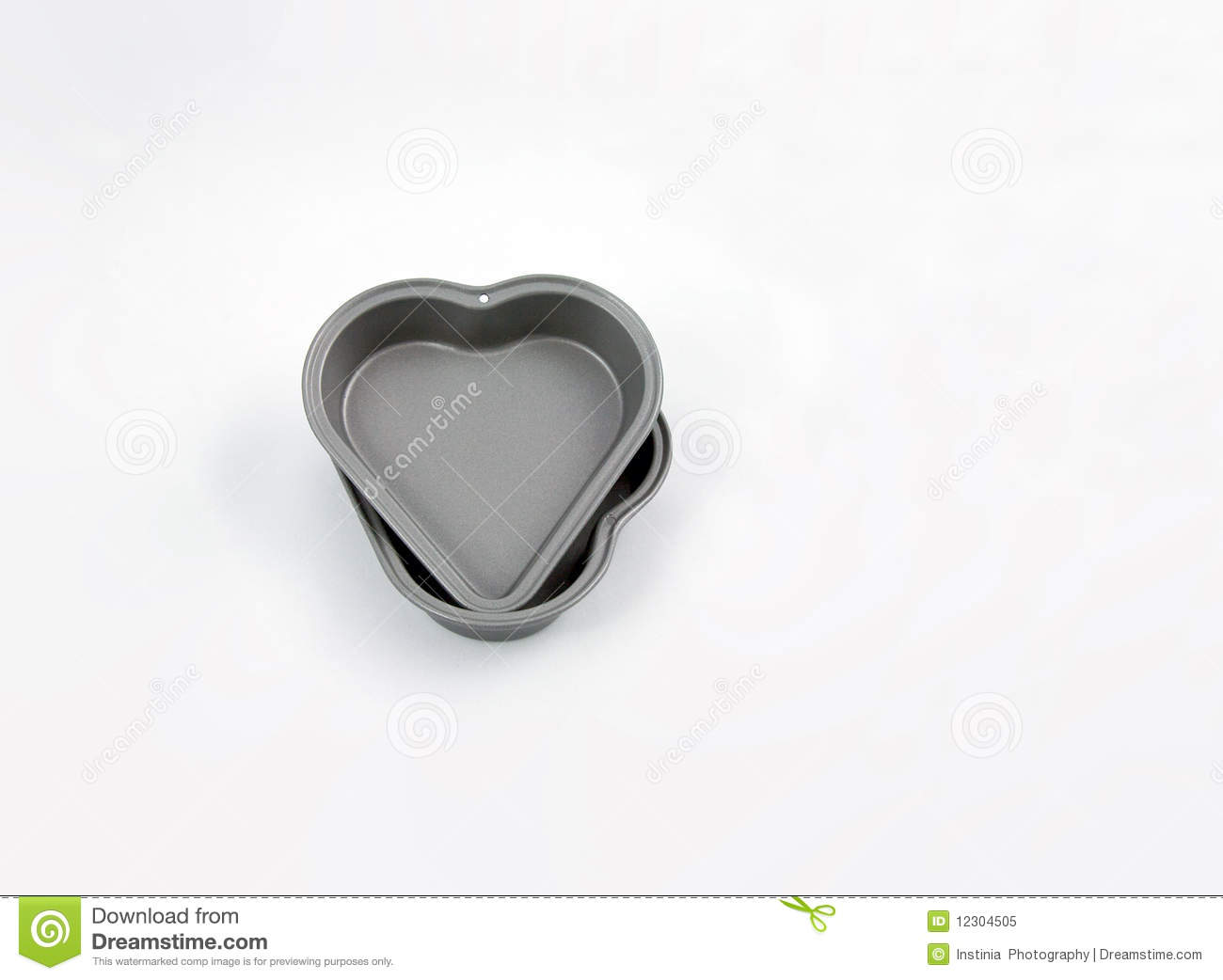 Baking Two Heart Tart Tins Kitchen Related Royalty Free Stock Photo    