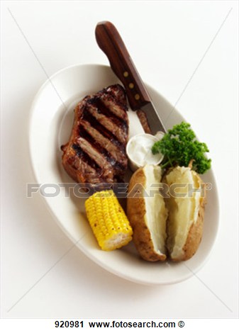 Boneless Ribeye Steak With Baked Potato   Sour Cream View Large Photo    