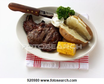 Boneless Ribeye Steak With Baked Potato   Sour Cream View Large Photo    