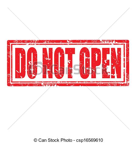 Clip Art Of Do Not Open Stamp   Grunge Rubber Stamp With Text Do Not    