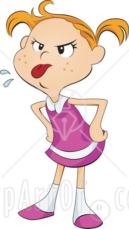 Clipart Illustration Of A Bratty Spoiled Girl Sticking Her Tongue Out