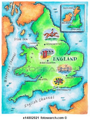 Clipart   Map Of England  Fotosearch   Search Clip Art Illustration