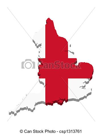 Clipart Of England   Map And Flag Of England In 3d Csp1313761   Search    