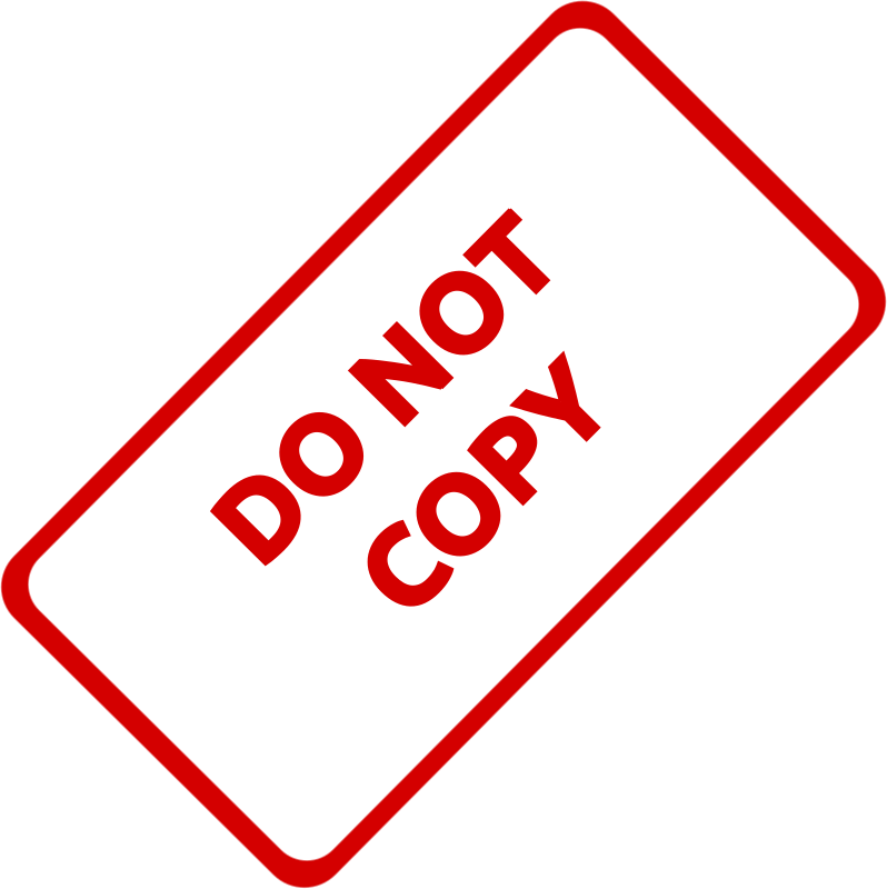 Do Not Copy Business Stamp 1 By Merlin2525   A Slanted Solid Red    