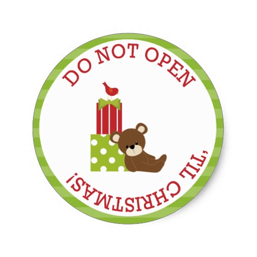 Do Not Open  Till Christmas Stickers