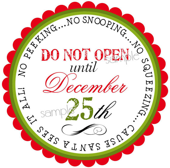 Do Not Open Until Christmas Clipart   Free Clip Art Images