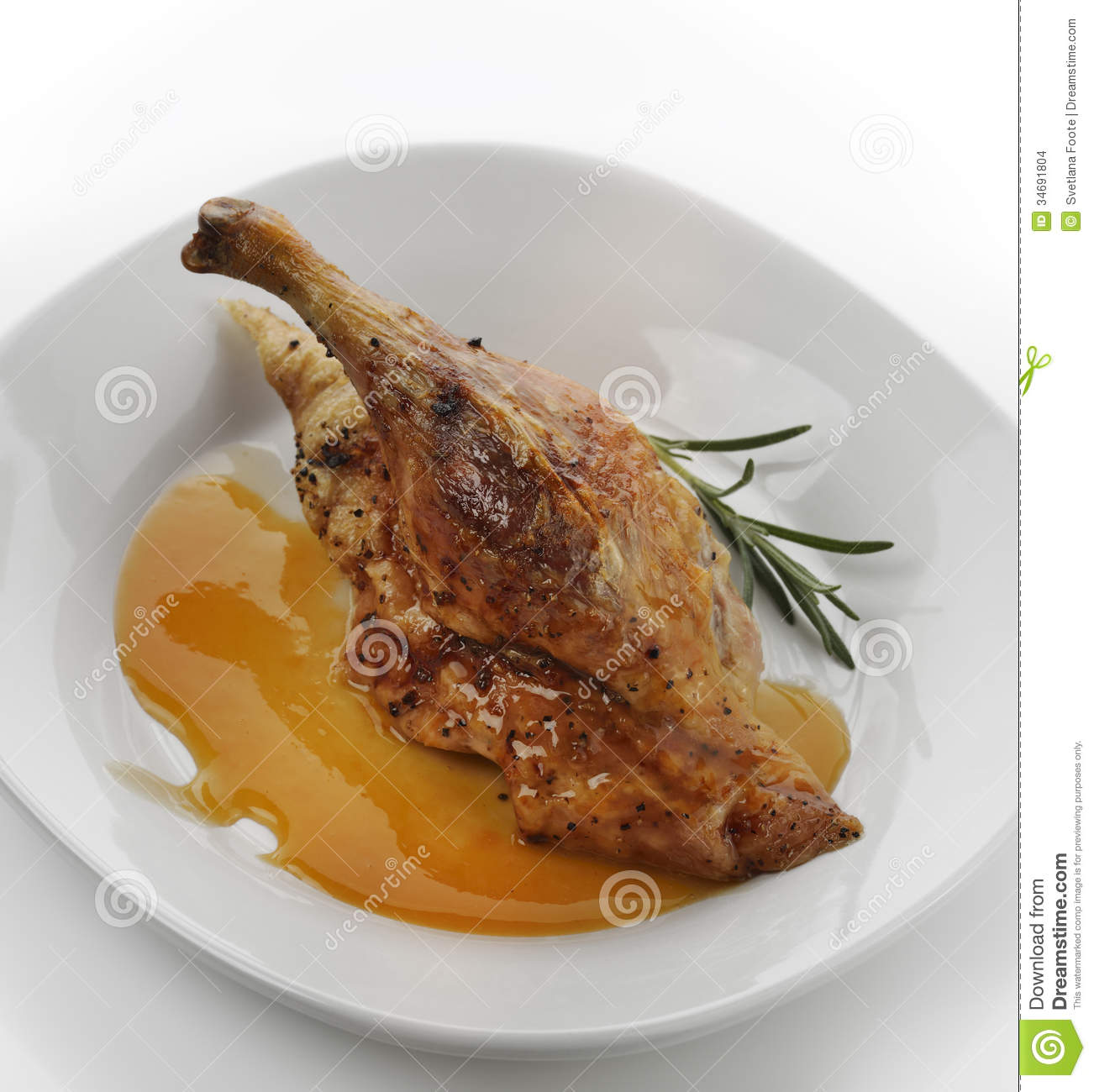 Duck With Orange Sauce Stock Images   Image  34691804