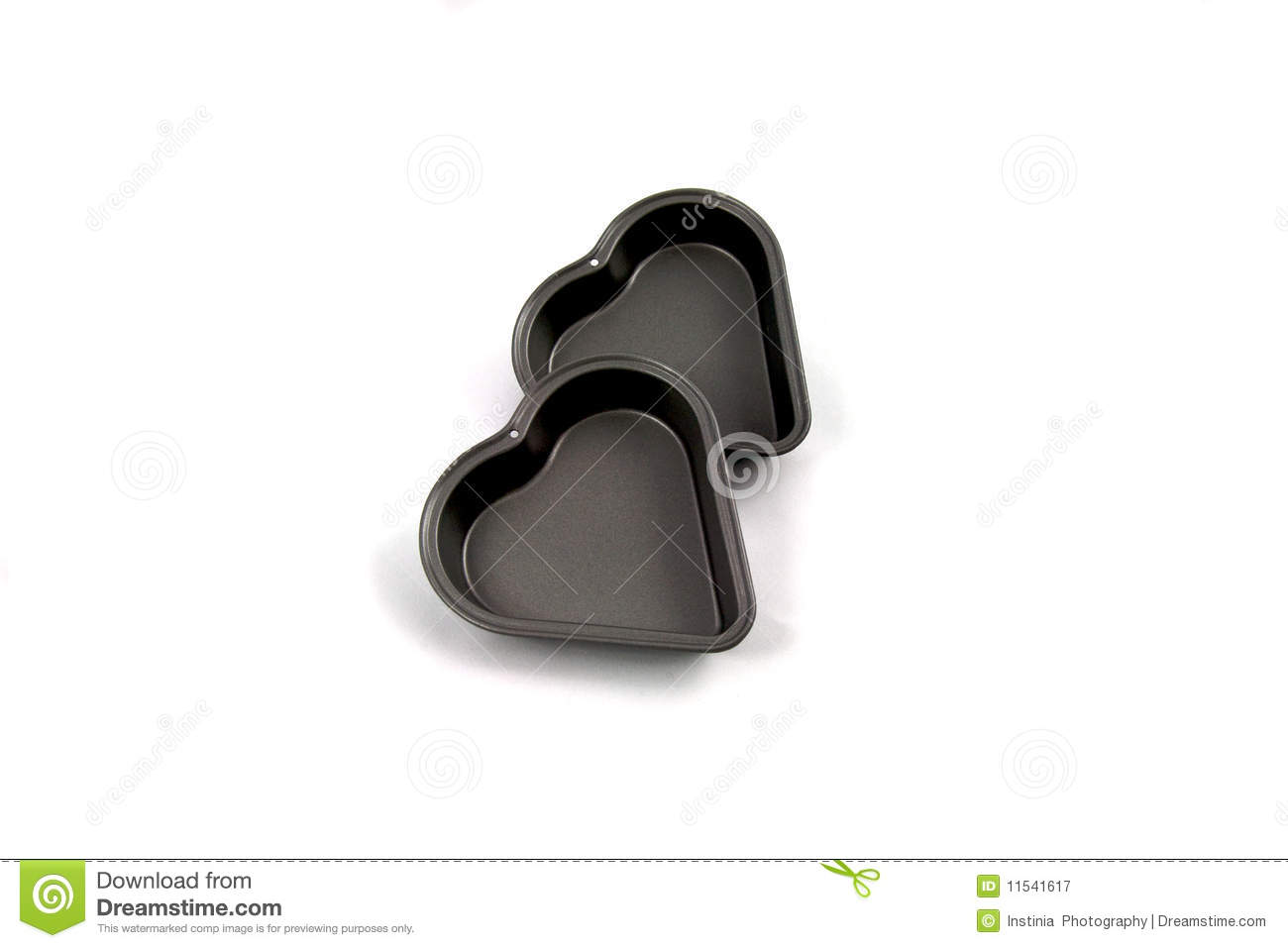 Free Stock Photography  Baking Two Heart Tart Tins Kitchen Related