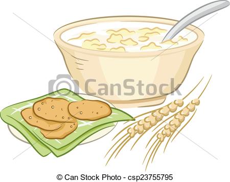 Illustration Featuring Oatmeal Cookies And The Ingredients For Making