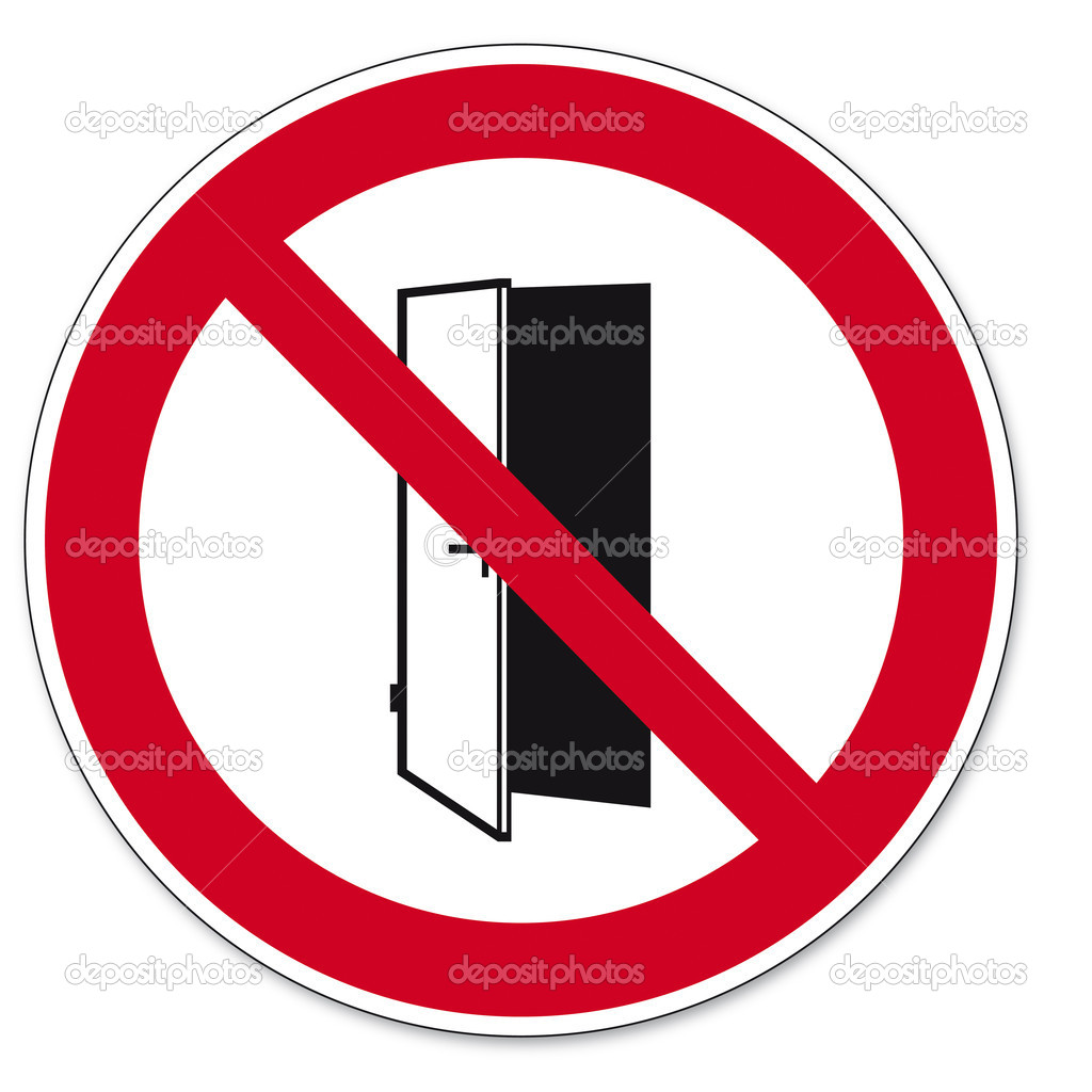     Prohibition Signs Bgv Icon Pictogram Doors Do Not Close Door Open Jpg
