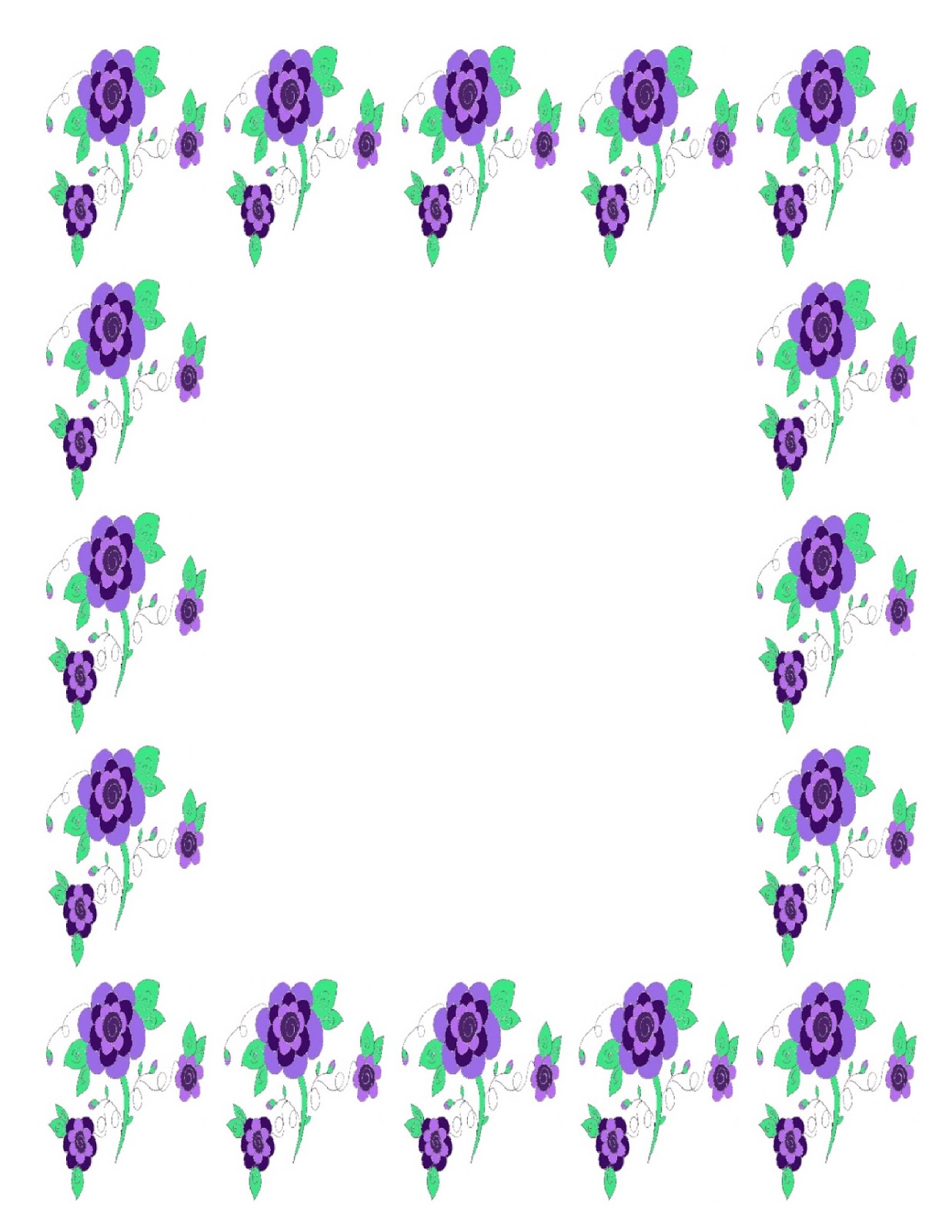 Purple Flower Vine Clipart Home Drawn Purple Flower Vine