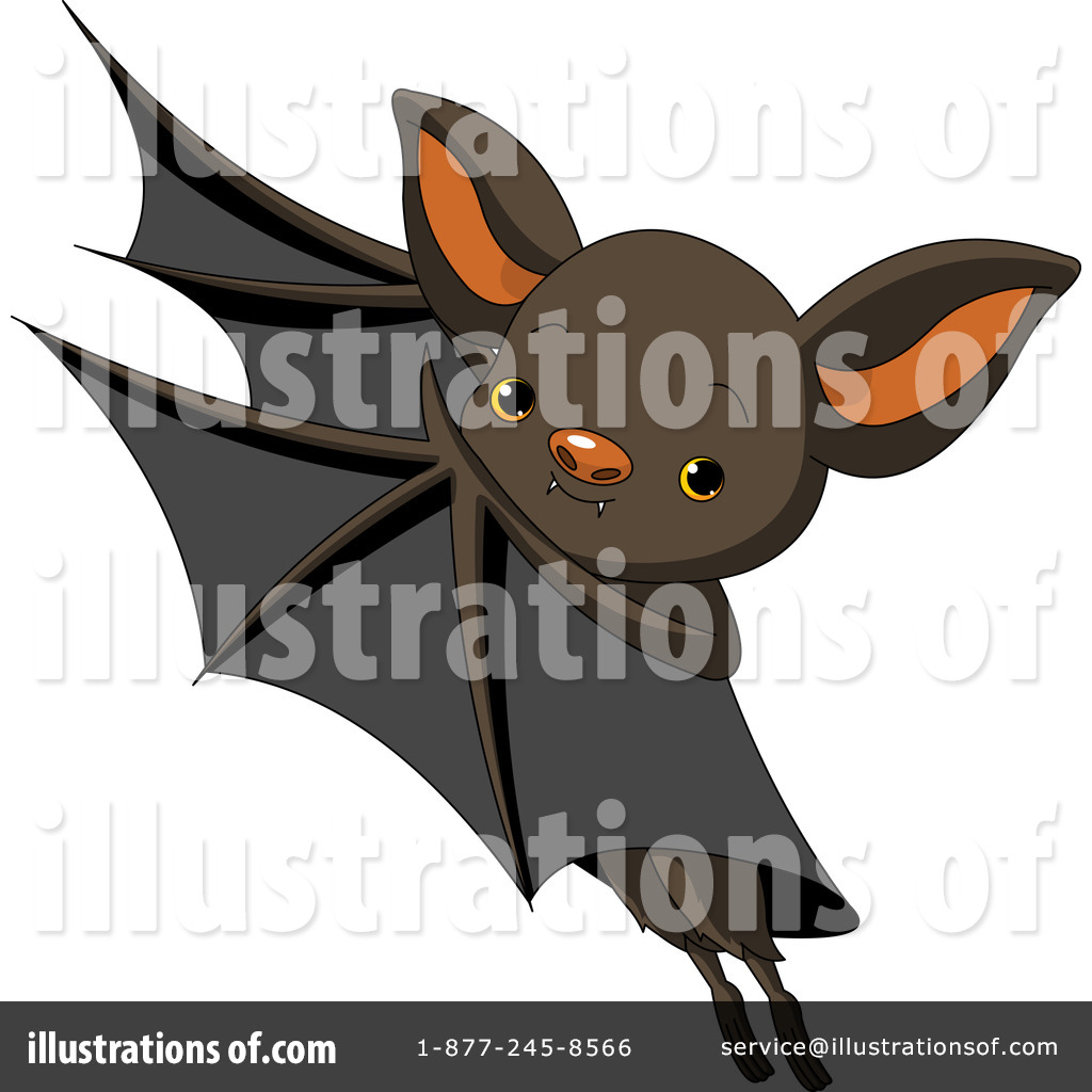 Royalty Free  Rf  Flying Bats Clipart Illustration By Pushkin   Stock