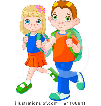 Royalty Free  Rf  School Children Clipart Illustration  1108841 By