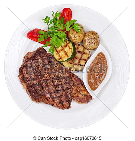 Steak And Potatoes Clipart Grilled Steaks Baked Potatoes