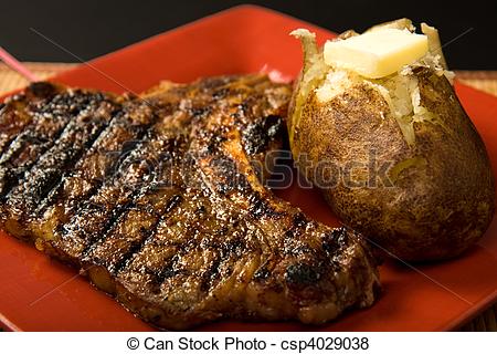 Steak And Potatoes Clipart Steak And Baked Potato  