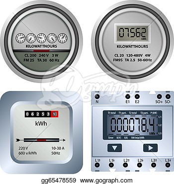 Stock Illustration   Electric Meter  Clipart Illustrations Gg65478559