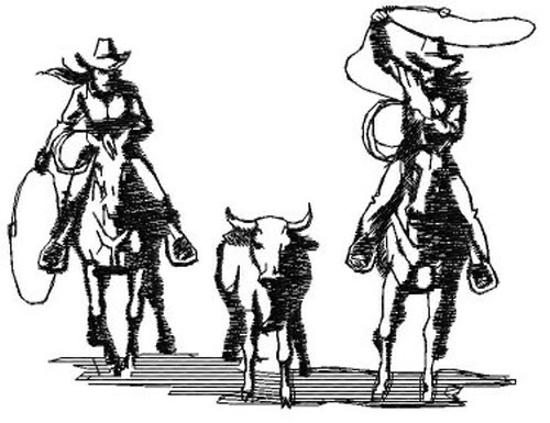 Team Roping Clip Art Team Roping Cowboys Embroidery